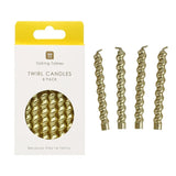 M&S Talking Tables Gold Twirl Birthday Candles 8 per pack- Buy online at McGrocer