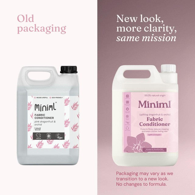 Miniml Fabric Conditioner Pink Dragonfruit & Orchid 5L, imported from the UK