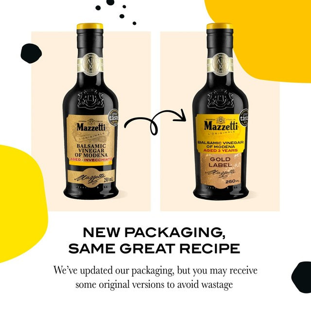 Mazzetti Balsamic Vinegar Gold 4 Leaf 250ml, imported from the UK