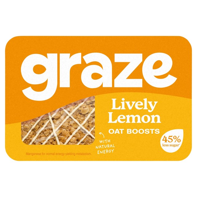 Graze Lively Lemon flapjack 50g, UK version