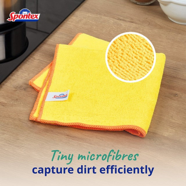 Spontex Microfibre cleaning cloths Multipurpose 4 pack (British brand)