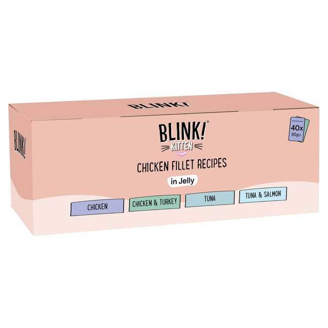 Blink kitten cat food pouch selection 40 x 85g - British product