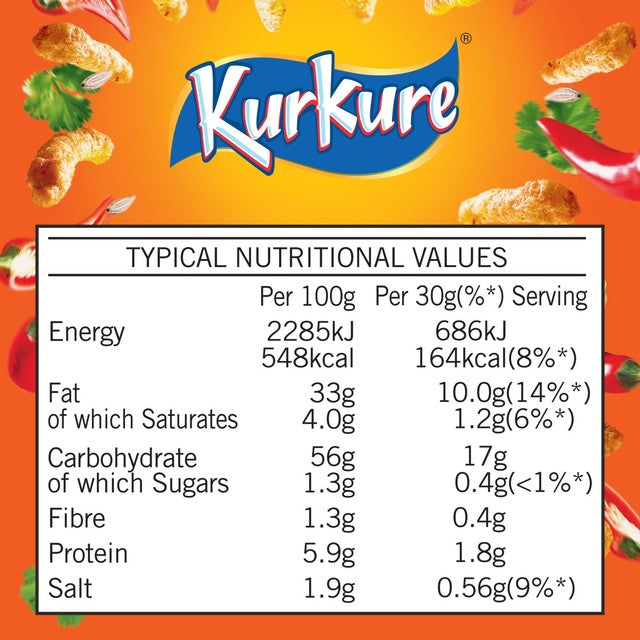 Kurkure Masala Munch sharing crisps 100g, UK version