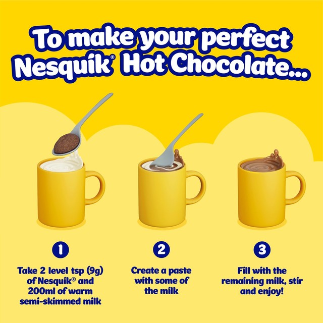 Nesquik Hot Chocolate Drink Mix 400g, imported from the UK