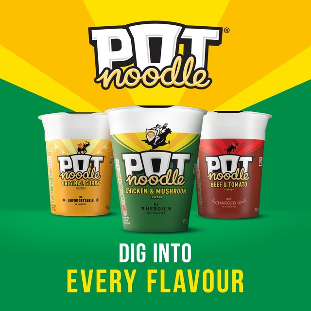 Pot Noodle chicken mushroom instant noodle pot 90g, imported from the UK