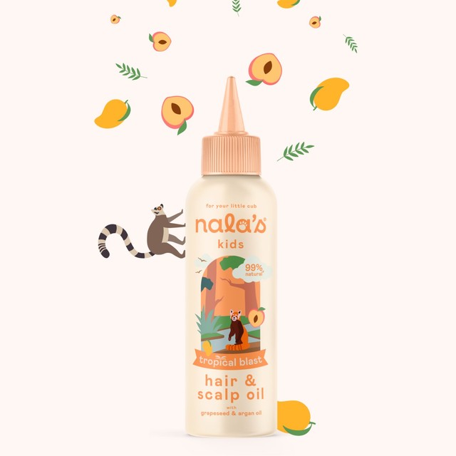 Nala's Baby Kids Hair Oil Tropical Blast 100ml, imported from the UK