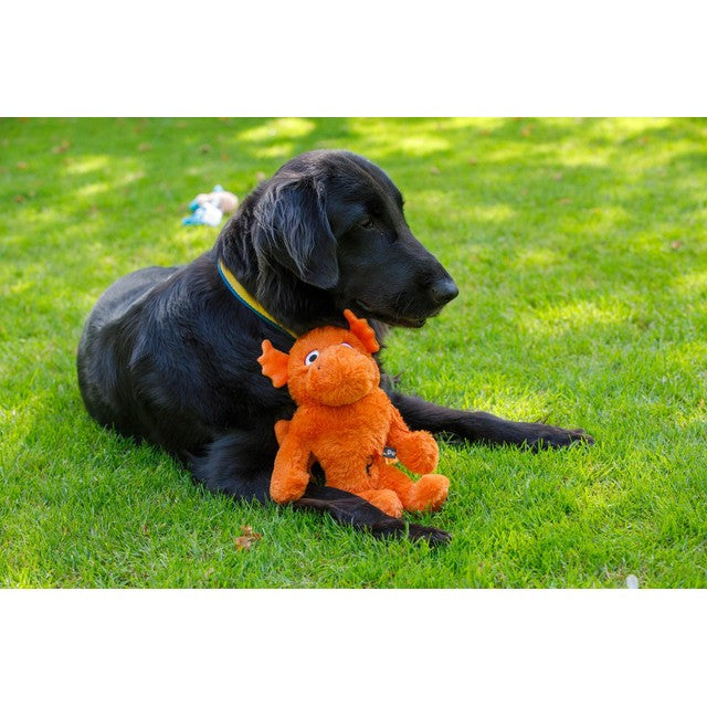 Petface Mighty Dragon plush dog toy, imported from the UK
