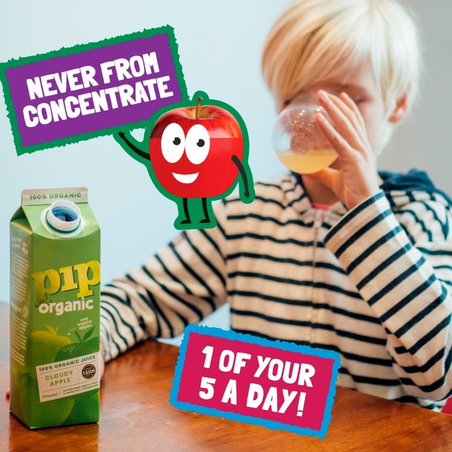 Pip Organic cloud apple juice 1L, imported from the UK