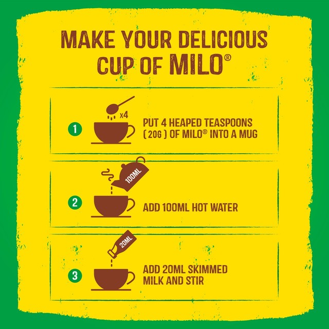 Nestle Milo malted chocolate drink powder 400g, imported from the UK