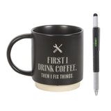 Something Different coffee mug and multi-tool pen gift set 500ml - British product