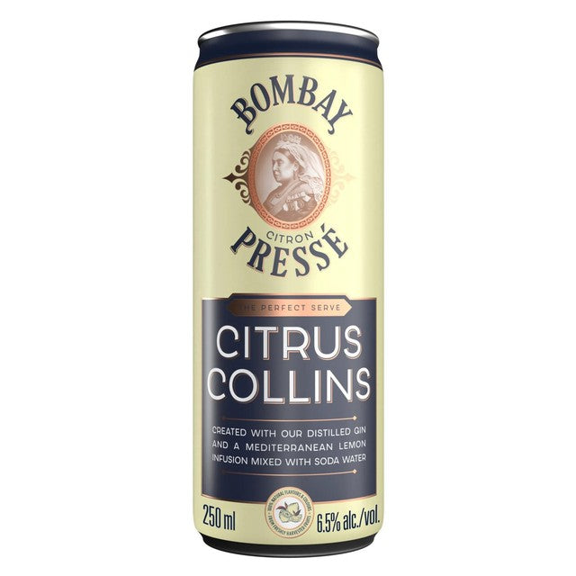 Bombay Sapphire Citron Pressé gin cocktail lemon 250ml, UK version