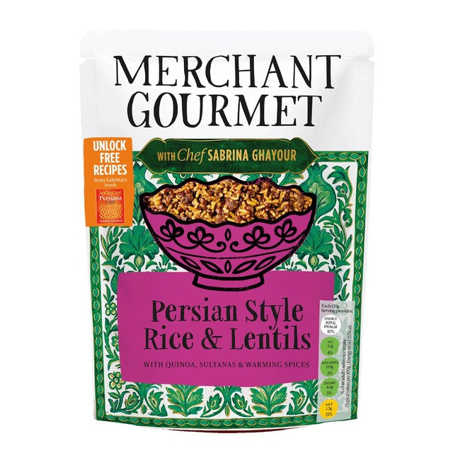 Merchant Gourmet rice and lentils mix Persian style (British brand)