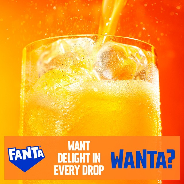 Fanta Orange Zero zero sugar soft drink can - British product