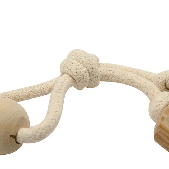 Pet Brands Elkwood double coffee wood rope toy - British product