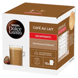 Dolce Gusto cafe au lait decaf coffee capsules 16 pack - British product