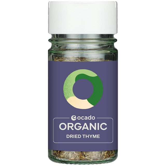 Ocado organic dried thyme 17g, imported from the UK