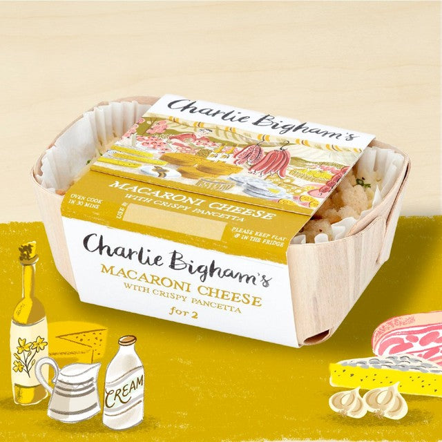 Charlie Bigham's macaroni cheese with bacon - British product