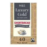 M&S M&S Luxury Gold Shortbread Biscuit Tea Bags 40 Teabags- Buy online at McGrocer