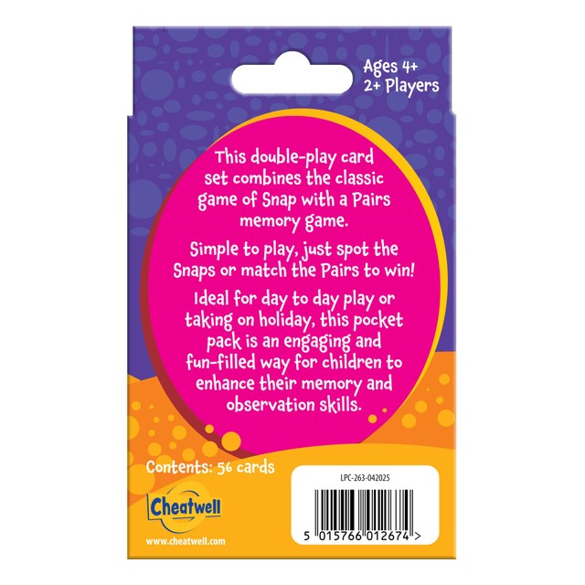 Cheatwell Games Unicorn Snap & Pairs card set - British product