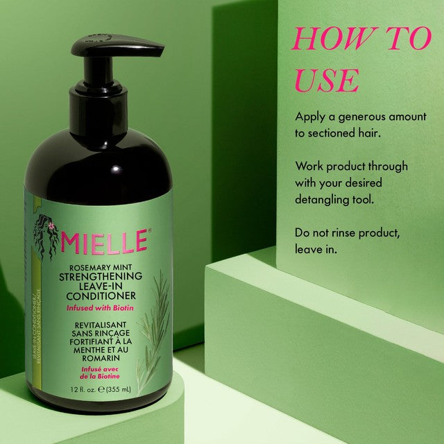 Mielle rosemary mint leave-in conditioner 355ml, imported from the UK