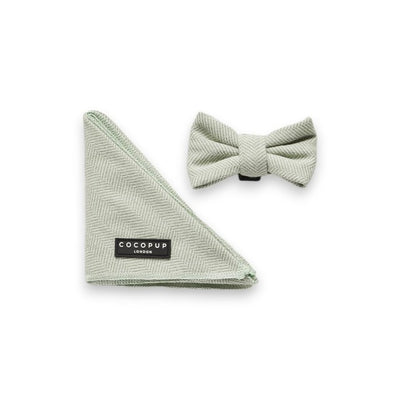 M&S Cocopup London Sage Tweed Dog Bandana & Bow Tie Set- Buy online at McGrocer