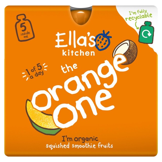 Ella's Kitchen Orange baby smoothie pouch 5x90g - British product