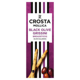 Crosta & Mollica black olive breadsticks 140g - British product