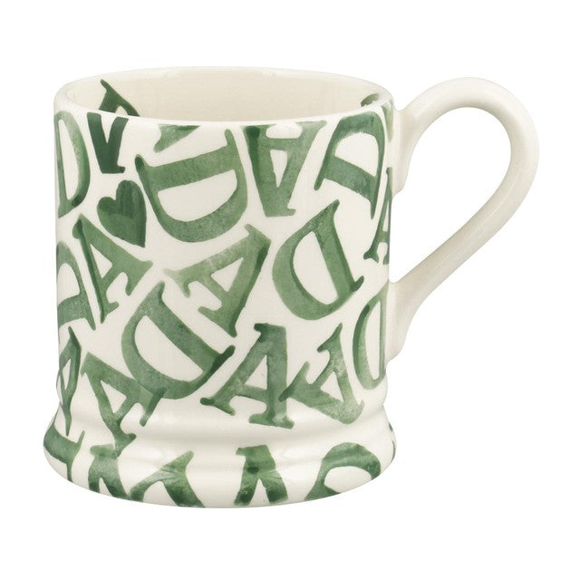 Emma Bridgewater D.A.D Green 1/2 pint mug - British product
