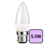 TCP LED Candle bulb 470L B22 5.5W daylight, imported from the UK