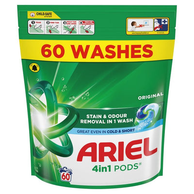 Ariel All in1 Pods Laundry Detergent Capsules Original 60 Washes