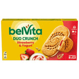 Belvita strawberry yogurt duo crunch breakfast biscuits - British product