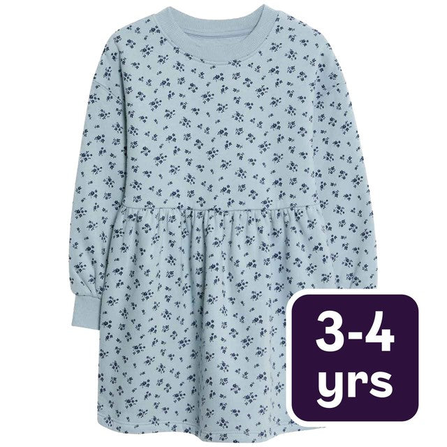 M&S ditsy floral dress navy 3-4 years, imported from the UK