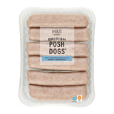 M&S 6 Posh Dogs Pork Sausages with Smoky Seasoning 600g