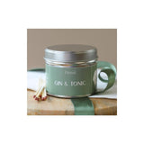 Pintail Gin & Tonic scented tin candle 225g, imported from the UK