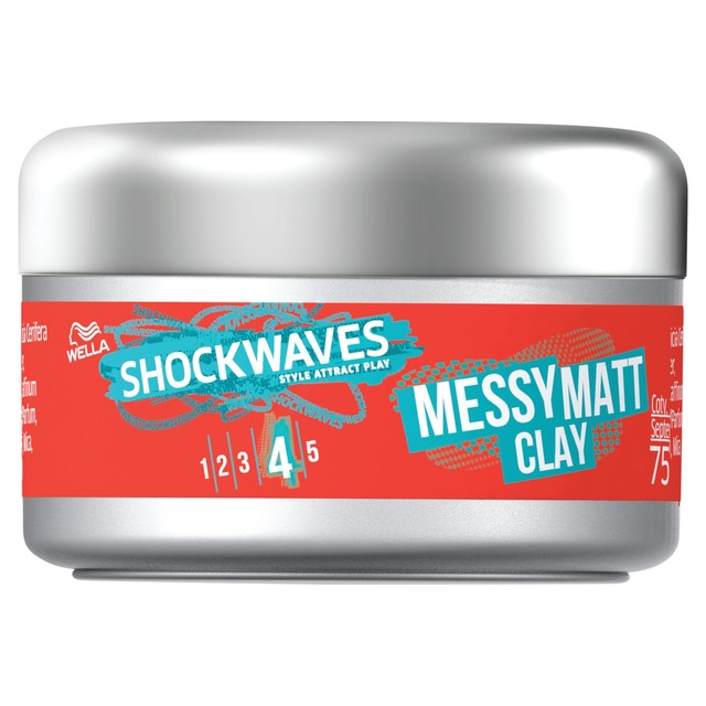 Shockwaves Messy Matte hair styling clay 75ml, imported from the UK