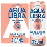 M&S Aqua Libra Blood Orange & Mango Infused Sparkling Water 4 x 330ml- Buy online at McGrocer