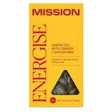 MISSION Energise Green Tea Bags with cocoa nibs and ginger 15 Bags, imported from the UK