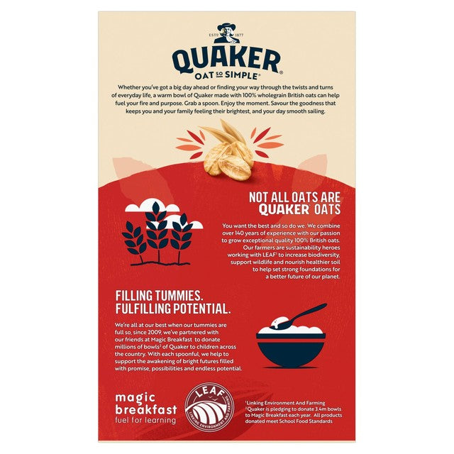 Quaker Original porridge sachets, imported from the UK