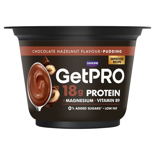 GetPro Chocolate Hazelnut High Protein Pudding 180g, UK version