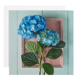 M&S M&S Blue Flowers Blank Greeting Card 15cm x 15cm- Buy online at McGrocer