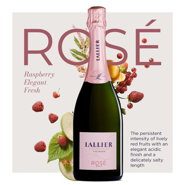 Lallier Champagne Grand Rose 75cl, UK version