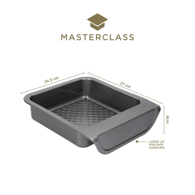 Masterclass Smart Stack non-stick square baking tin 28x24.5x6cm, imported from the UK