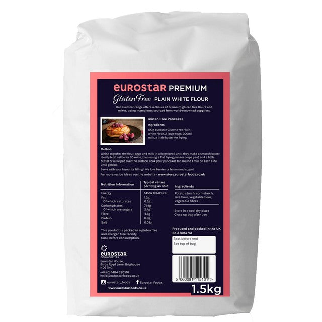 Eurostar Gluten Free Plain Flour 1500g - British product