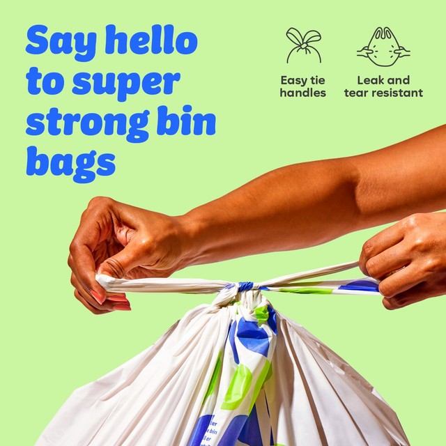 Who Gives A Crap super strong bin bags 75L box, imported from the UK