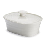 Sophie Conran white porcelain butter dish with cover, 15.5cm x 12cm (British brand)