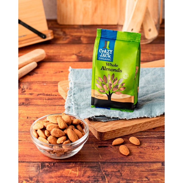 Crazy Jack organic almonds 100g - British product