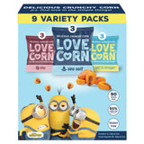 Love Corn variety pack of corn snacks in three flavours, UK version