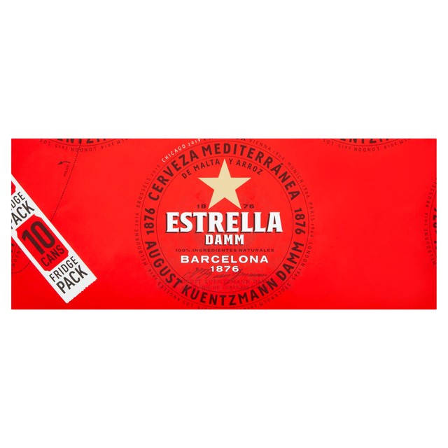 Estrella Damm Premium Spanish Lager Cans 10 x 330ml - British product
