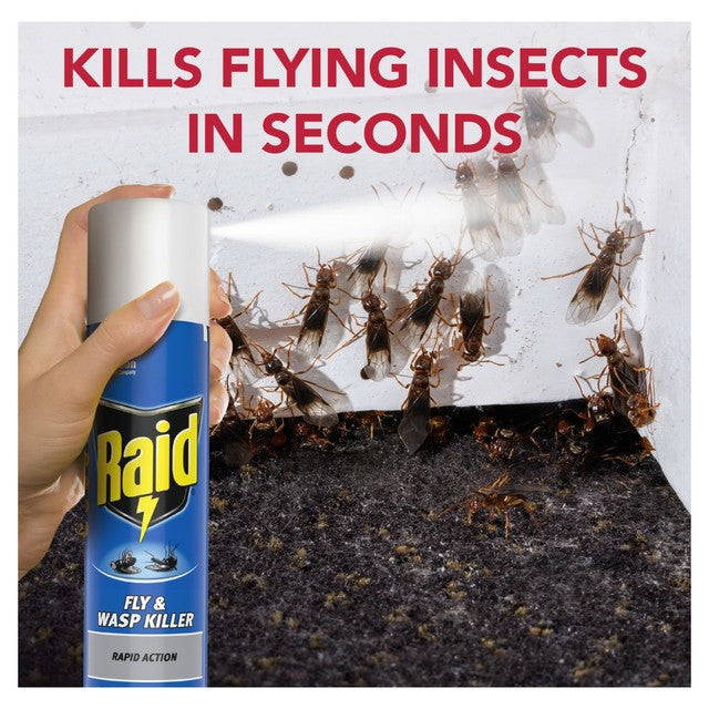 Raid fly & wasp killer spray 300ml, imported from the UK