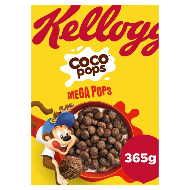 Kellogg's Coco Pops Mega Pops chocolate cereal - British product